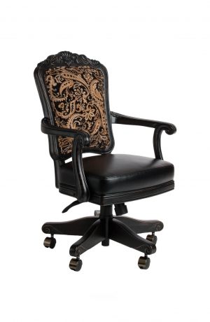 Darafeev's Centurion Swivel Luxury Adjustable Game Chair with Arms in Black