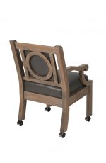 Darafeev's Duke Club Chair with Arms and Casters - View of Back