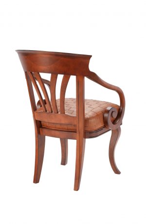 Darafeev's Nomad Maple Club Chair with Arms and Seat Cushion - Back View