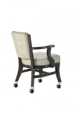 Darafeev's 660 Club Chair with Casters, Button Tufting, and Arms - View of Back