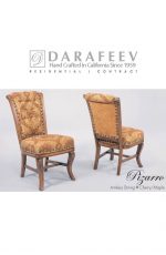 Darafeev's Pizarro Upholstered Luxury Dining Chair with Nailhead Trim, Non-Swivel, Button-Tufting