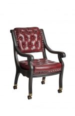 Darafeev's Ponce De Leon Club Chair with Casters and Arms, Button-Tufting and Nailhead Trim