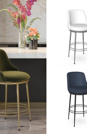 Amisco's Glenn Customizable Swivel Bar Stool in a Variety of Colors