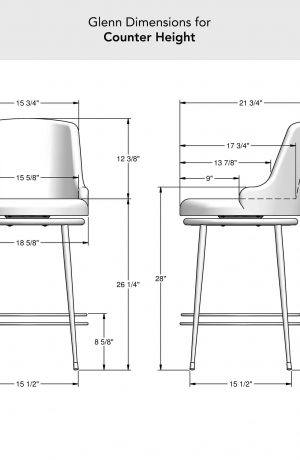 Amisco's Glenn Swivel Bar Stool Dimensions for Counter Height
