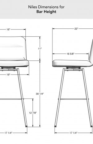 Amisco's Niles Bar Height Dimensions