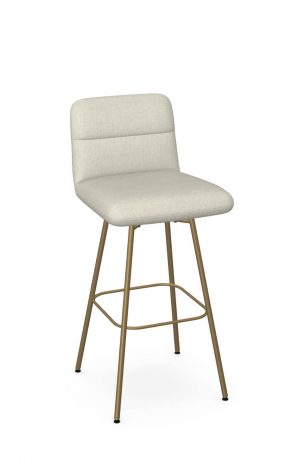 Amisco's Niles Gold Swivel Bar Stool with Back