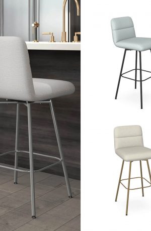 Amisco's Niles Customizable Swivel Bar Stool in a Variety of Colors