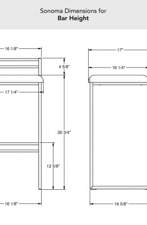 Amisco's Sonoma Bar Height Dimensions