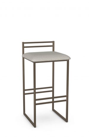 Amisco's Sonoma Bronze Modern Low Back Bar Stool