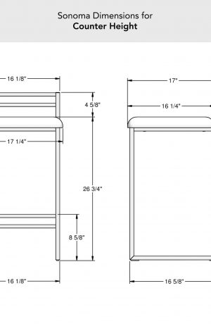 Amisco's Sonoma Counter Height Dimensions