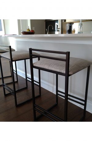 Amisco's Sonoma Modern Brown Stools in Kitchen