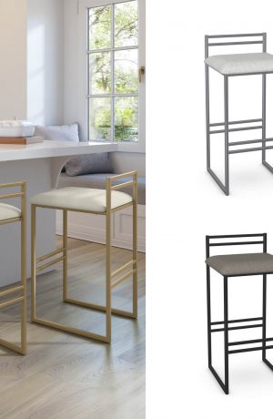 Amisco's Sonoma Modern Low Back Custom Made Bar Stool