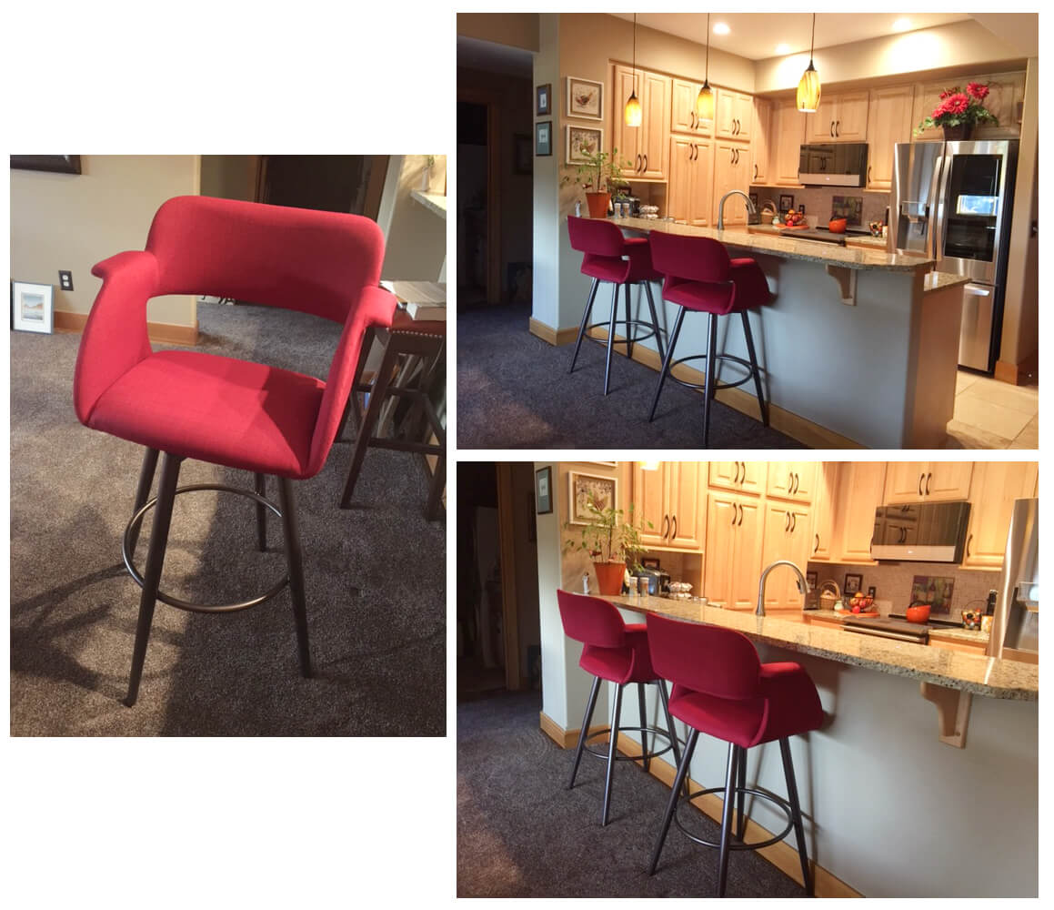 Amisco Sorrento Swivel Stool, Modern & Comfortable • Barstool Comforts