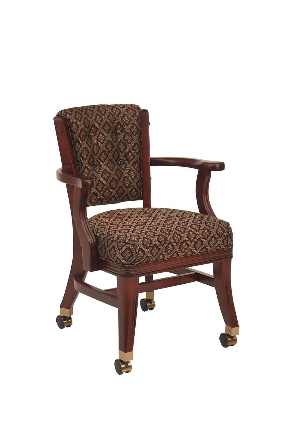 960 Maple Upholstered Club Chair with Arms and Casters