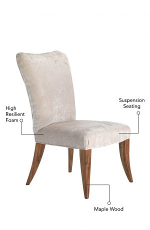 Featuring suspension seating, high resilient foam, and maple wood.