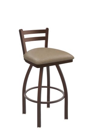 Bronze Swivel Bar Stool with Low Back - Holland - Jackie