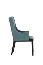 Fairfield's Briarcroft Arm Chair in Mint Green Fabric and Wood Frame - Side View