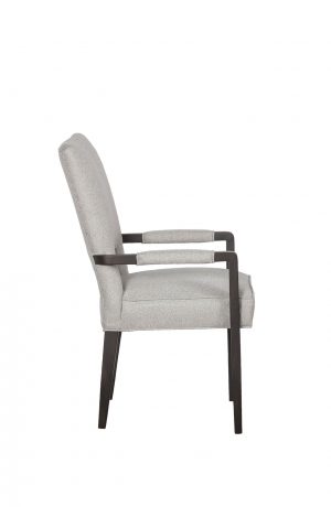 Fairfield's Thompson Wood Upholstered Dining Chair with Padded Arms - Side View