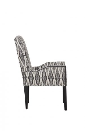 Fairfield's Watermill Upholstered Arm Chair with Tall Back and Wooden Frame - Side View