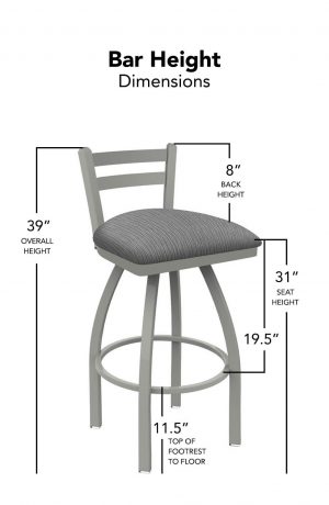 Holland's Jackie Low Back Bar Height Stool Dimensions