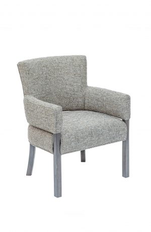 Darafeev's Mod Maple Modern Upholstered Arm Chair in Gray