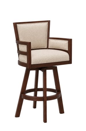 Darafeev's Metra Cherry Wood Swivel Bar Stool with Arms