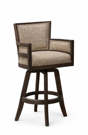 Darafeev's Metra Large Brown Wood Swivel Bar Stool with Arms