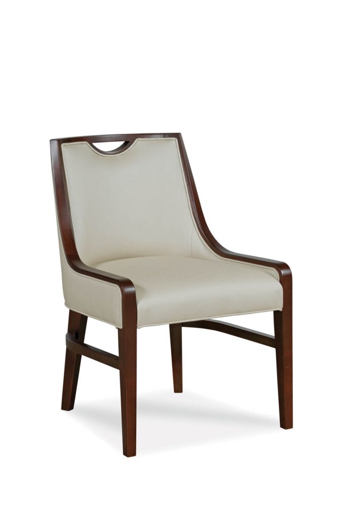 Fairfield's Anthony Wood Upholstered Dining Chair with Partial Arms