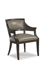 Fairfield's Gilroy Wood Upholstered Dining Chair with Arms and Nailhead Trim