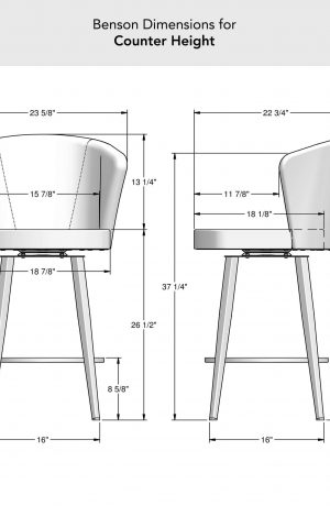 Amisco's Benson Swivel Bar Stool Dimensions for Counter Height