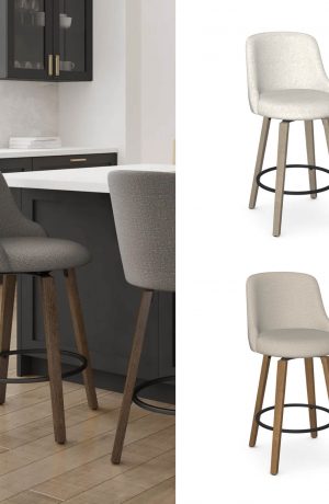 Amisco's Diaz Customizable Swivel Bar Stool in a Variety of Colors