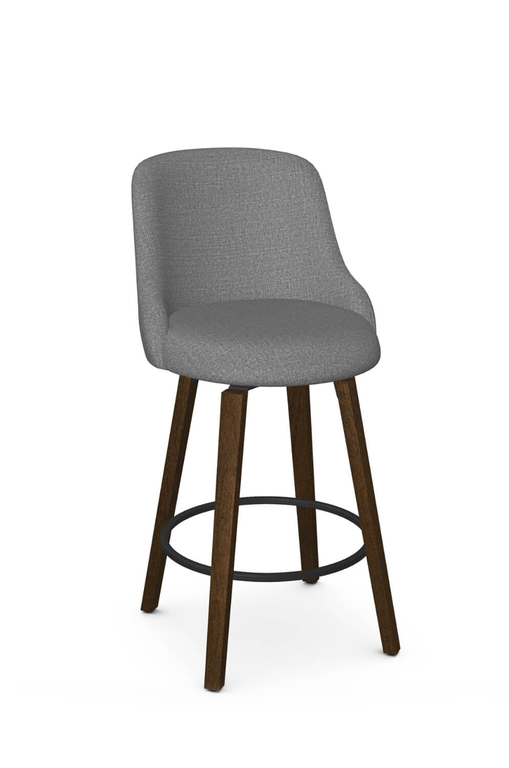 North 26.5 Seat Height Beige Upholstered Counter Height Stool