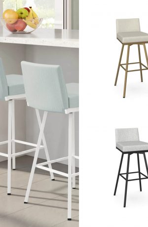 Amisco's Linea Customizable Swivel Bar Stool in a Variety of Colors