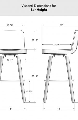Amisco's Visconti Bar Height Dimensions