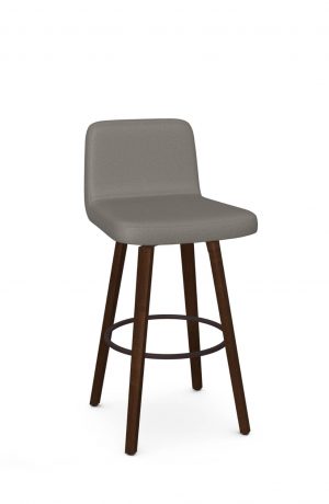 Amisco's Visconti Cherry Wood Swivel Bar Stool with Back