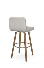 Amisco's Visconti Wood Swivel Bar Stool with Low Back - Back View