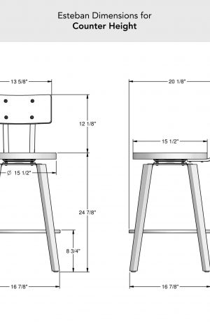 Amisco's Esteban Wood Dimensions for Counter Height