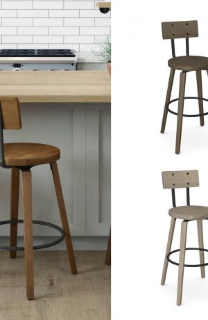 Amisco's Esteban Customizable Swivel Bar Stool in a Variety of Colors