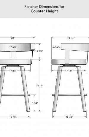 Amisco's Fletcher Dimensions for Counter Height