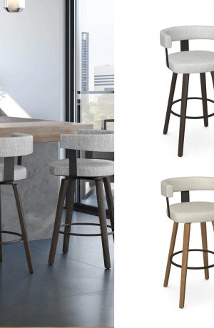 Amisco's Fletcher Customizable Swivel Bar Stool in a Variety of Colors