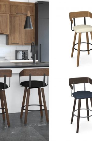 Amisco's Zao Scandinavian Modern Custom Made Bar Stool