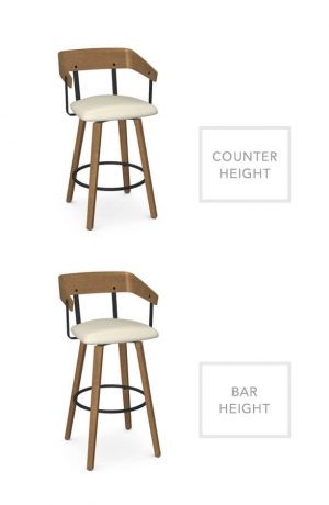 Amisco's Zao Swivel Stool in Counter Height and Bar Height