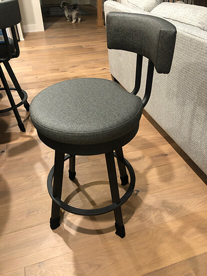 Amisco's Barry Swivel Counter Stool in Black