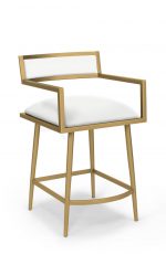Wesley Allen's Zara Modern Gold Bar Stool with Arms