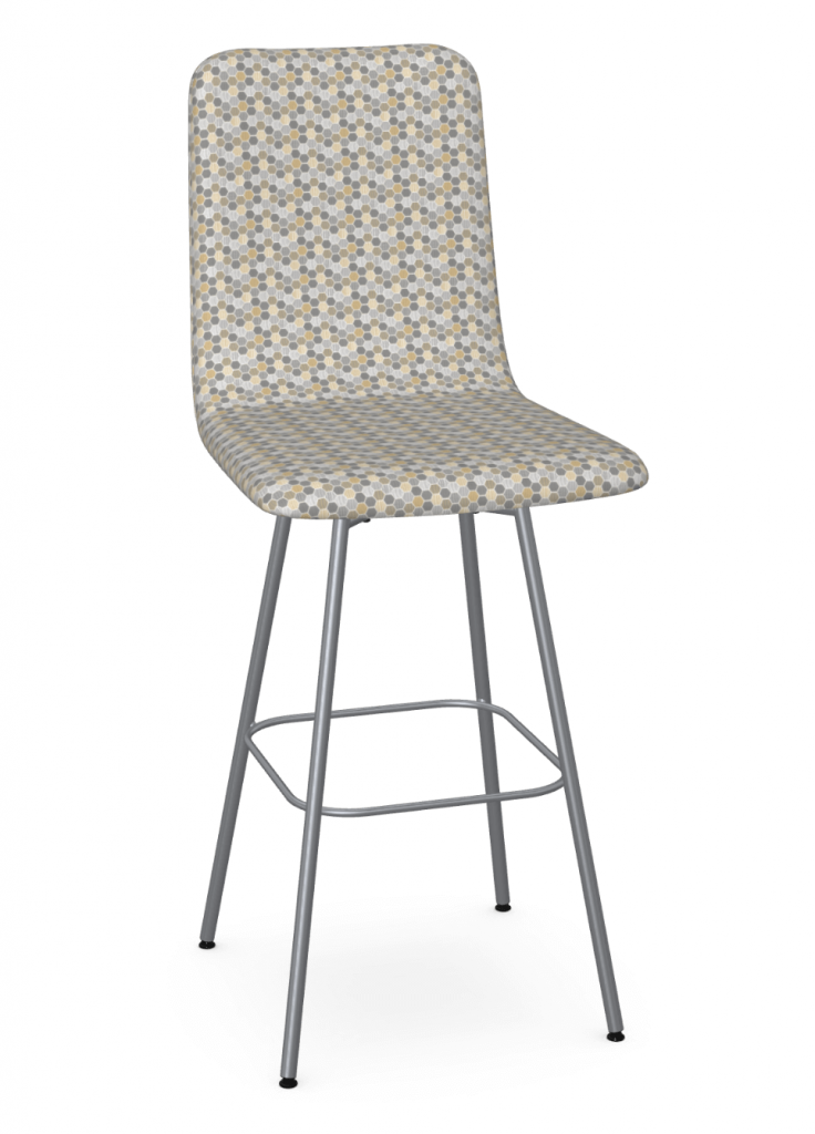 Bar stool with yellow pattern