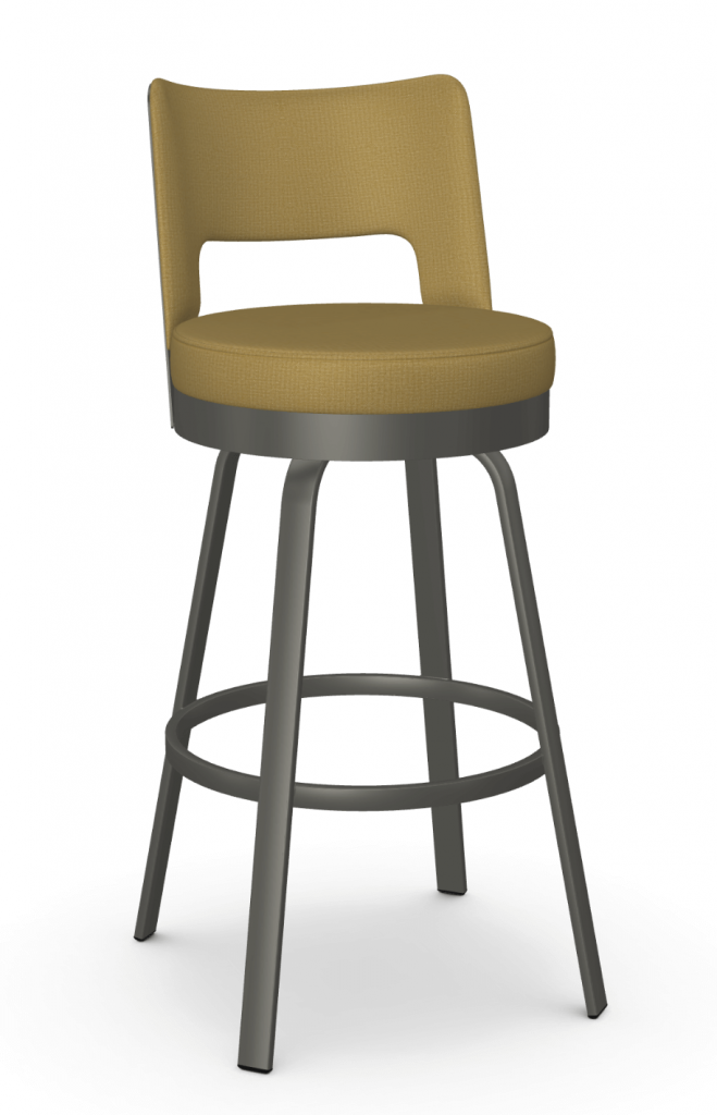 Yellow and dark gray bar stool