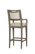 Fairfield's Reece Wood Bar Stool with Arms - Upholstered Back and Seat - View of Back