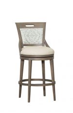 Fairfield's Riley Classic Upholstered Wood Bar Stool with Back