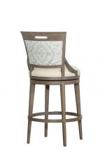 Fairfield's Riley Classic Upholstered Wood Bar Stool with Back - Back View