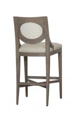 Fairfield's Rocco Modern Wood Bar Stool with Oval Back and Seat Cushion - Back View